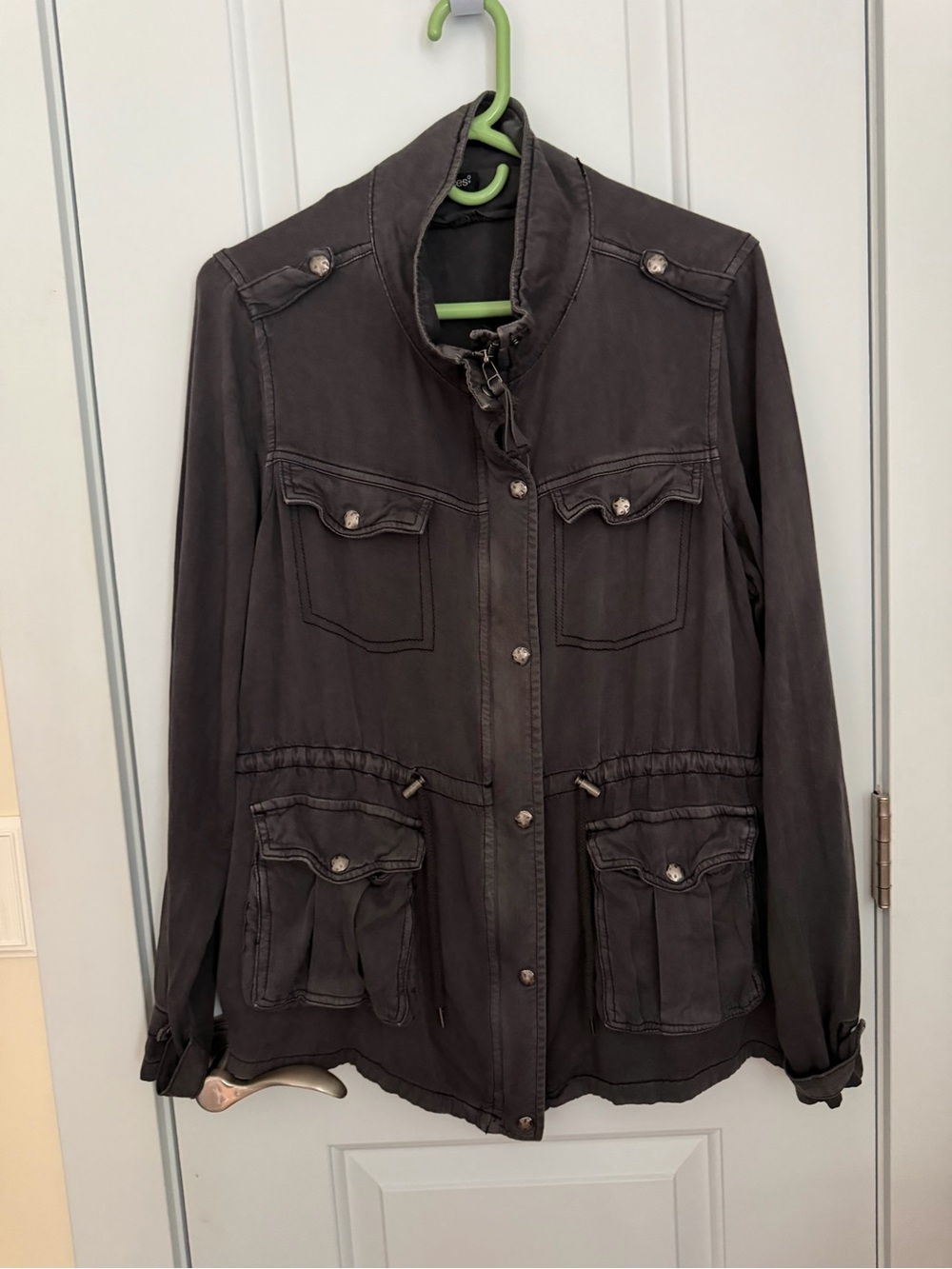Maurices Dark Gray Utility Jacket with Front Pockets
